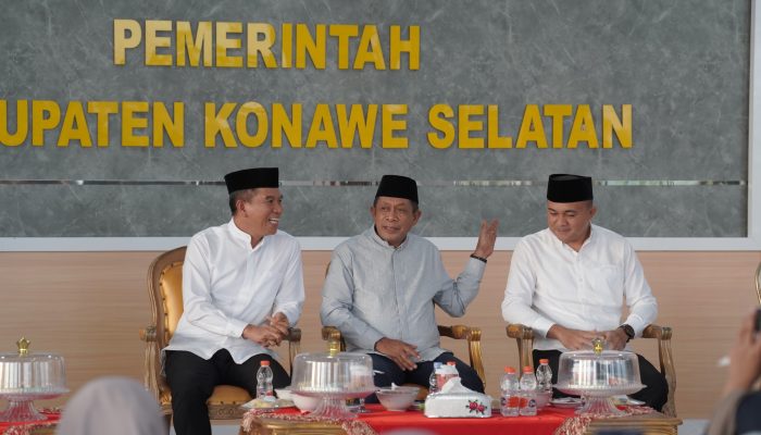 Sambut Wagub Sultra di Andoolo, Irham Kalenggo dan Wahyu Imran Pererat Sinergi Lewat Safari Ramadan