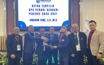 Aklamasi Penuh Dukungan, Ibrahim Taane Pimpin DPC PERADI Kendari Periode 2026–2031